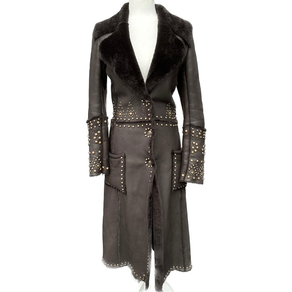 Barbara Bui Merino shearling coat - Picture 5 of 12